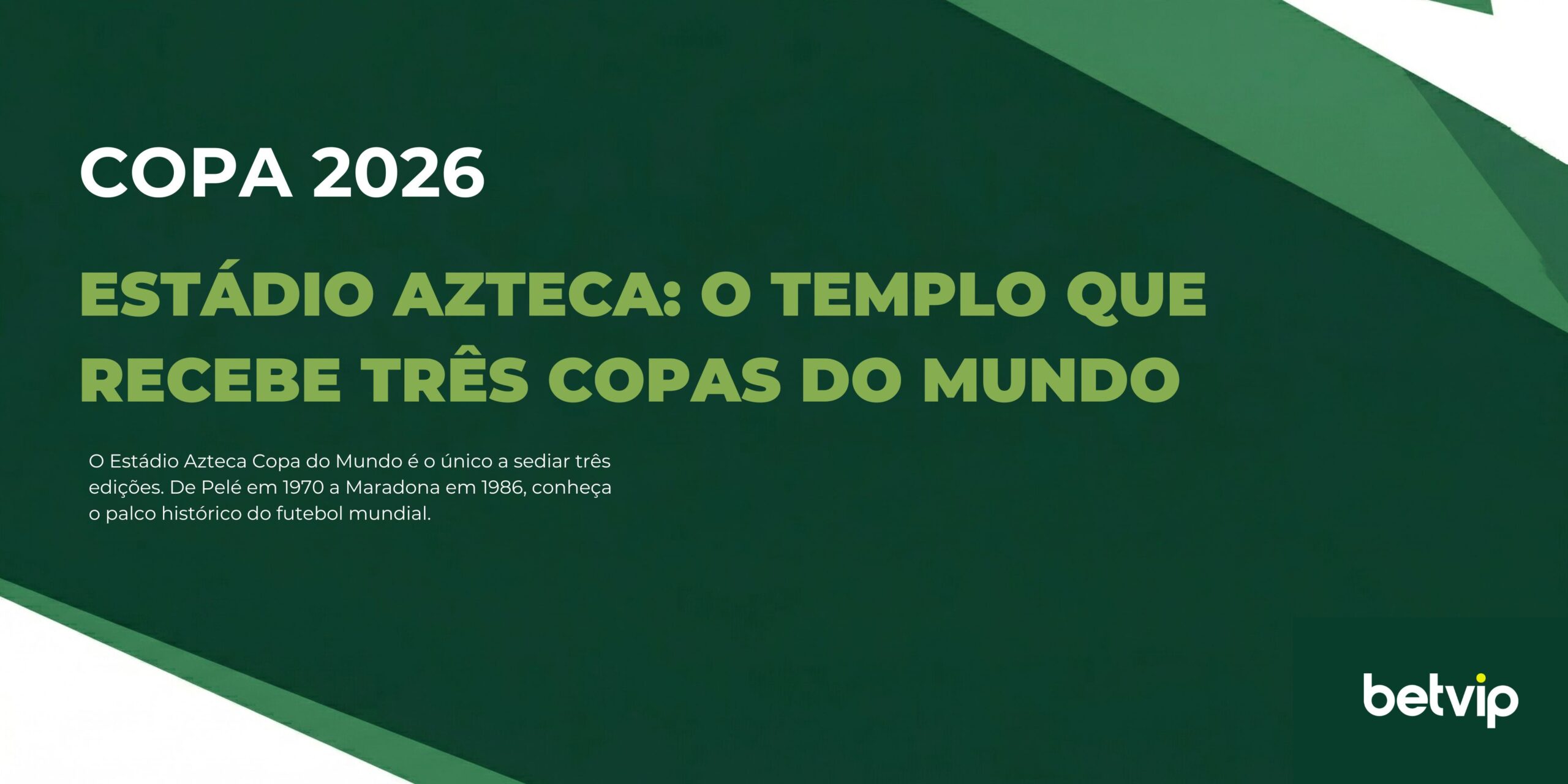O Estádio Azteca Copa do Mundo é o único a sediar três edições. De Pelé em 1970 a Maradona em 1986, conheça o palco histórico do futebol mundial.