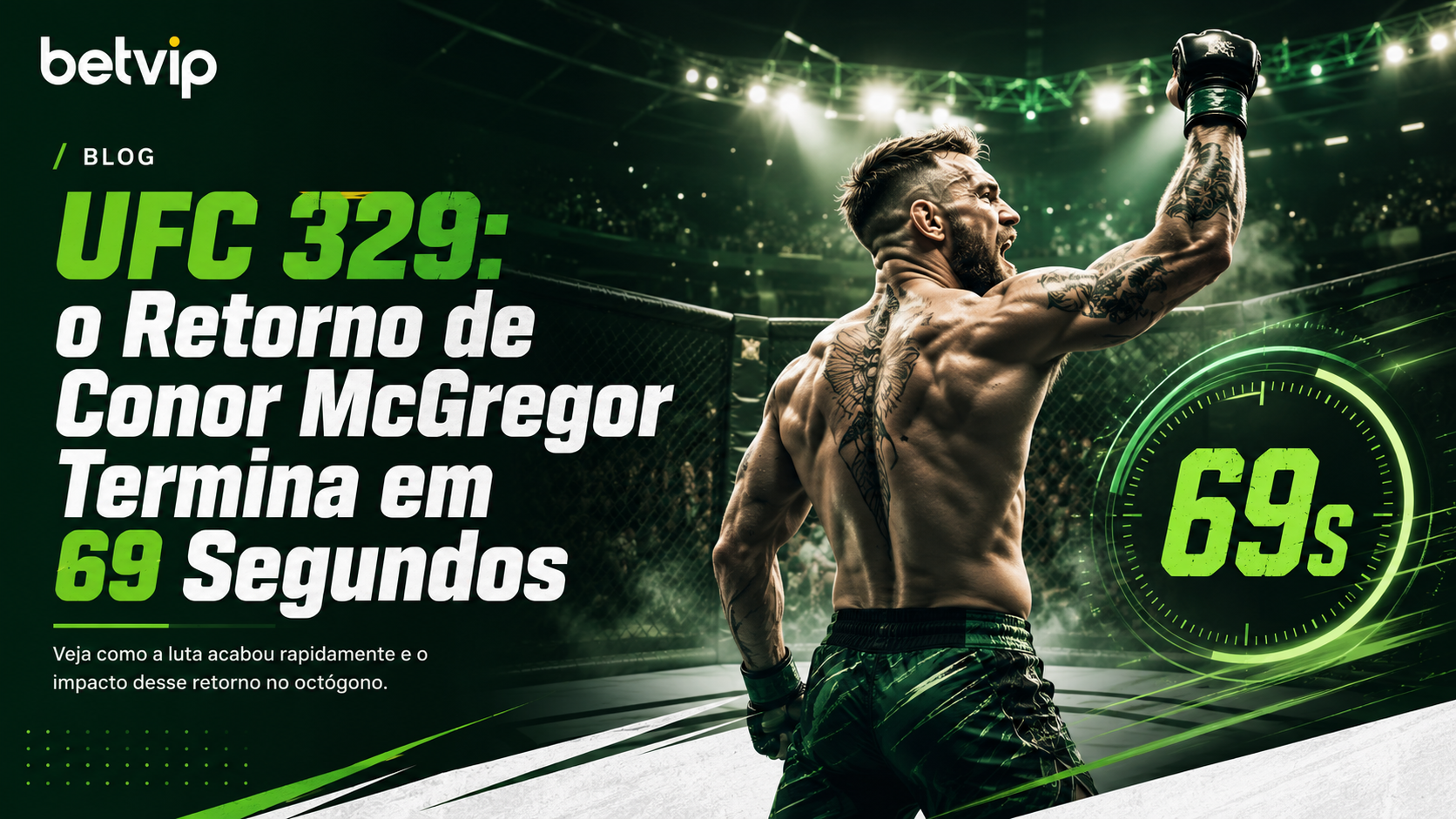UFC 329: o Retorno de Conor McGregor Termina em 69 Segundos