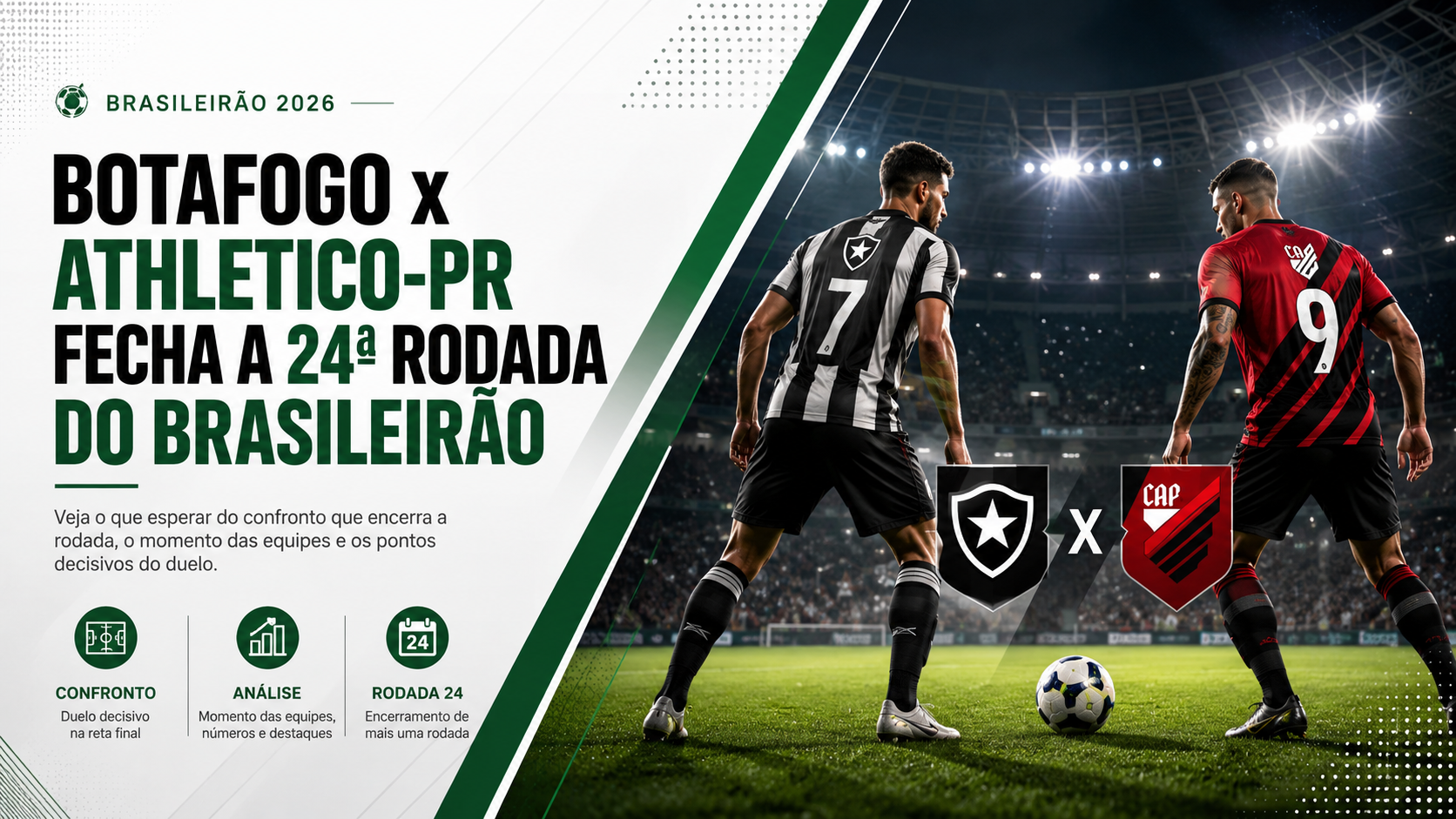 Botafogo x Athletico-PR Fecha a 24ª Rodada do Brasileirão