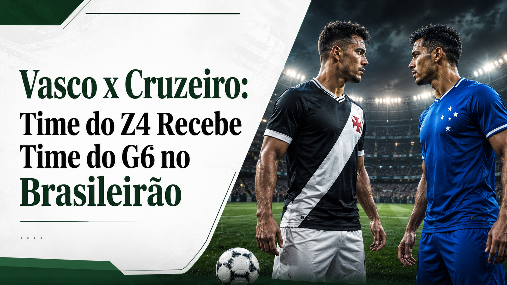Vasco, dentro do Z4, recebe o Cruzeiro, que briga pelo G4 e chega embalado, em confronto direto pela 25ª rodada do Brasileirão neste sábado.